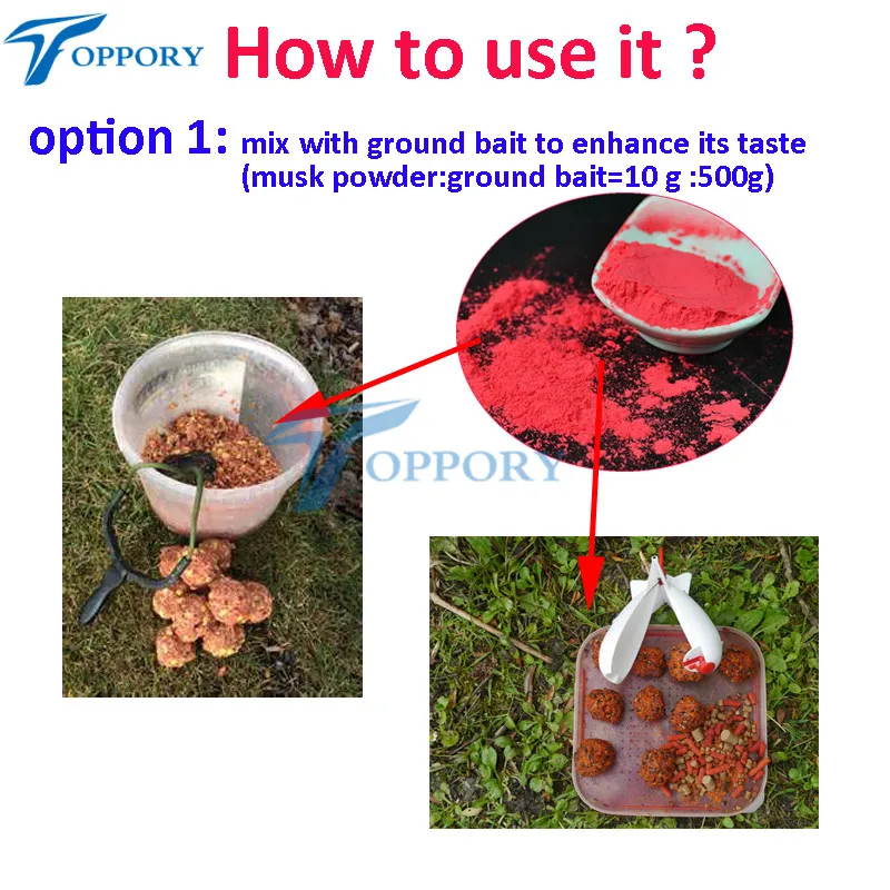 Приманка для рыбалки Toppory 2 пакетов/лот 10 г мускусный колорит добавка ловли карпа
