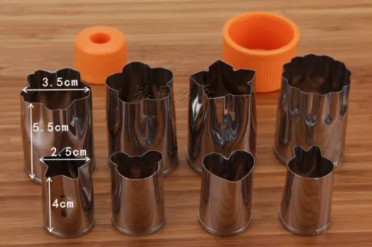 8pcs/Set Stainless Steel Puzzle Fruit Vegetable Cutter Kitchen Tools Mold Flower Shape Cookie Fondant Pastry Mould Accessories | Дом и сад