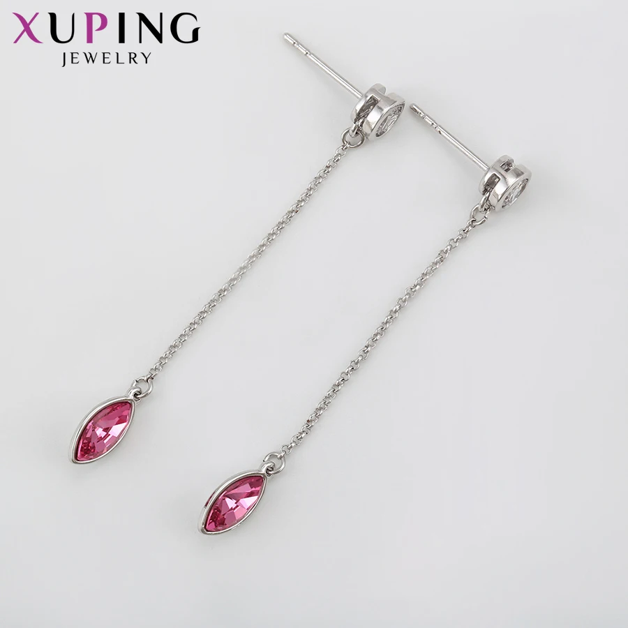11,11 Xuping повседневные серьги простого дизайна с кристаллами Swarovski модные ювелирные изделия подарки ко дню Святого Валентина дамские S162.1-97634