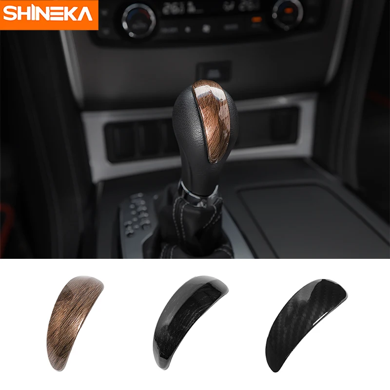 

SHINEKA Car Styling Gear Lever Gear Shift Decoration Cover Trim Fit for Nissan Patrol Y62 2017+ Car Interior Accessories