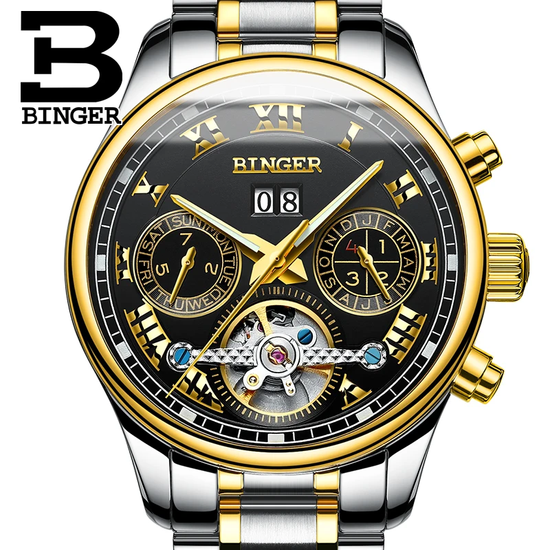 Роскошные Механические часы 2017 дизайнерские с турбийоном высококачественные