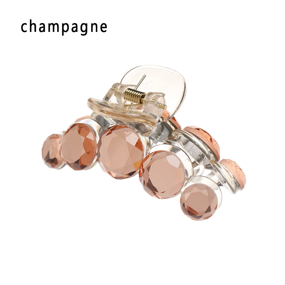 1-champagne 1 шт. новые модные женские волосы когти-шпильки для девочек трендовые хрустальные крабы Когти Волосы кулон с зажимами элегантные аксессуары для волос - Окраска металла: 1-champagne
