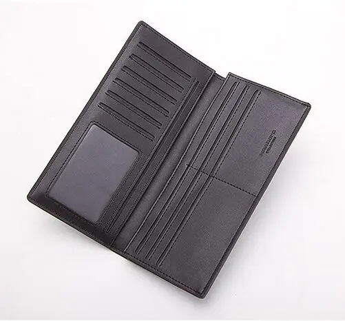 Мужской кошелек длинный клетчатый из натуральной кожи | Багаж и сумки