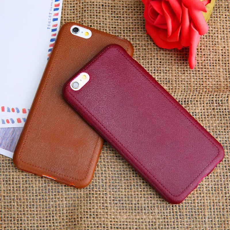 2018 Роскошные ультратонкие кожа зерна Мягкие TPU чехол для Apple iPhone 5 SE 6s плюс |
