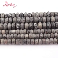 3x6mm 4x8mm smooth map jaspers stone rondelle heishi spacer loose bead for diy bracelet necklace jewelry making 15free shipping
