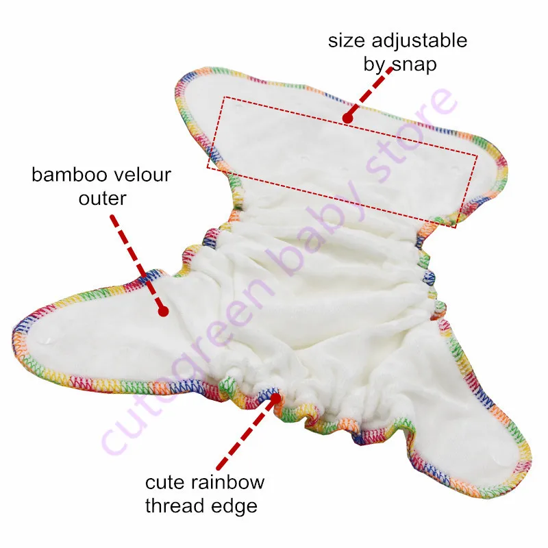 Детские подгузники из бамбукового велюра детские хлопка моющиеся для младенцев