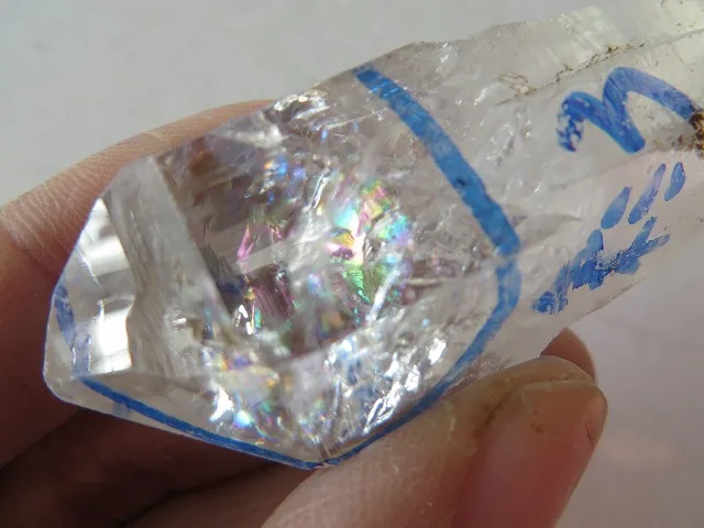 AAA супер прозрачный кварцевый кристалл алмаз херкимера с большими радужными
