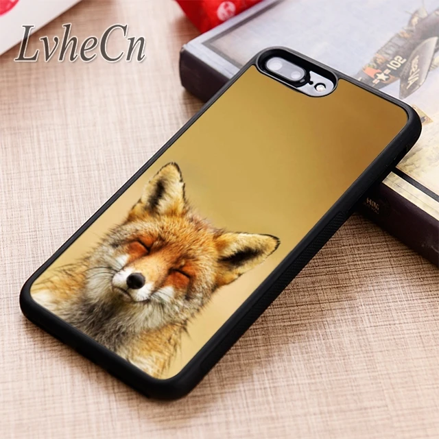 LvheCn Забавный сонный Лисий чехол для телефона iPhone 5 6 6s 7 8 plus X XR XS max 11 12 Pro Samsung Galaxy S7
