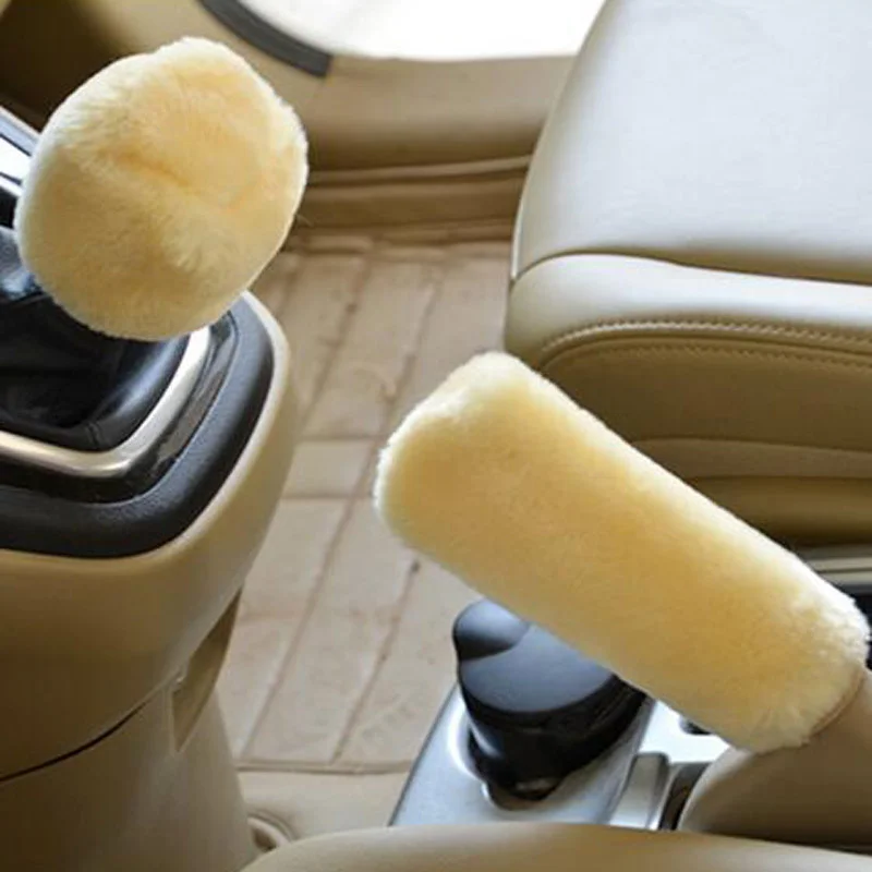Зимний плюшевый Меховой чехол с ручкой переключения для Kia Rio K2 K3 K5 K4 Cerato Soul Forte