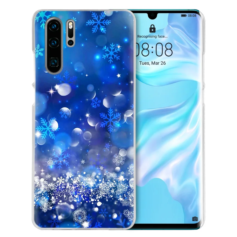 Чехол с рождественскими снежинками для Huawei P20 P30 P40 Lite E P Smart Z Plus 2019 P10 Mate 10 20 Pro