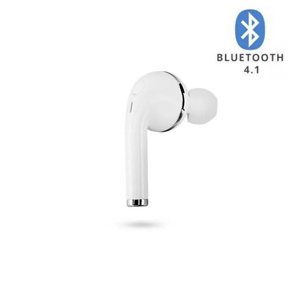 Белый Для i8, Спортивная Bluetooth гарнитура, беспроводной микрофон, беспроводная гарнитура, наушники с микрофоном для iPhone 5, 6, 7 Plus, samsung, дропшиппинг - Цвет: Белый