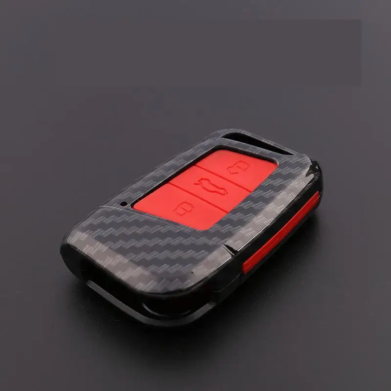 Carbon Fiber Key Case For Car 3 Buttons Vw New Magotan Skoda Superb Passat B8 A7 Golf car key cover | Автомобили и мотоциклы