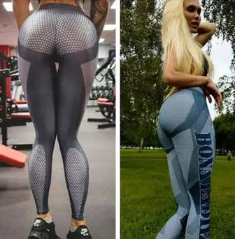 Женская Running Брюки Компрессионные Колготки Сексуальные Бедра Push Up Леггинсы