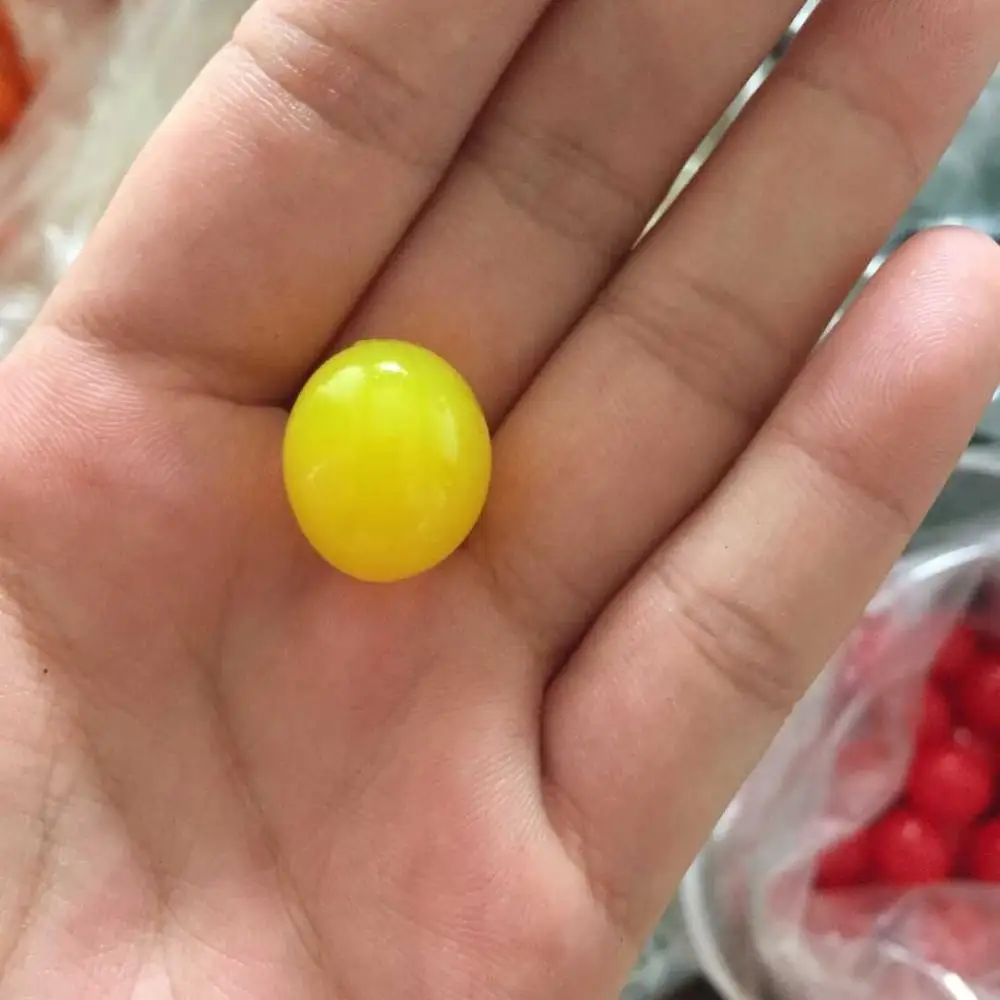 yellow 25 шт./лот, жемчужная форма, большой 13-15 мм, кристальная почва, бусинки для выращивания воды, орбизы, детские игрушки, водные бусинки, украшение для дома - Цвет: yellow
