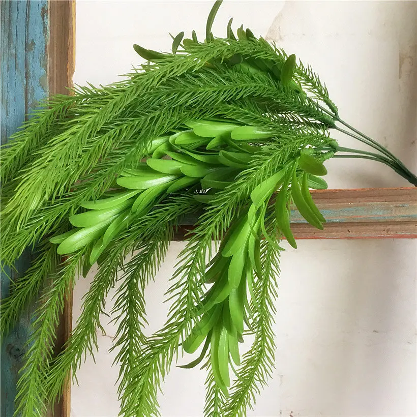 Новинка зеленая трава виноград пластиковая искусственная зелень для украшения