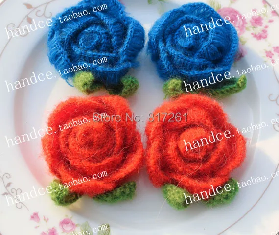 Бесплатная доставка Модная хлопковая вязаная Роза для Дня матери 6 шт./партия