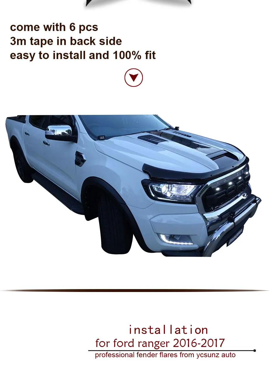 3-дюймовый арок колесная арка для Ford Ranger T7 Wildtrak кабина с двумя рядами