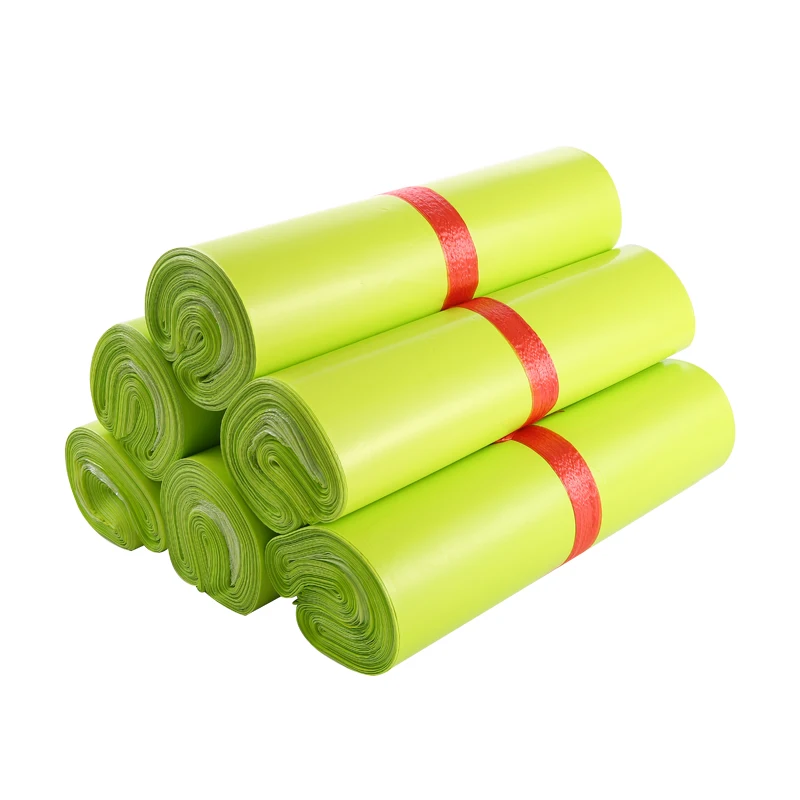 100 шт./лот) Apple Green Express сумка Толстые водонепроницаемые сумки для упаковки олежды логистика пластиковая Курьерская сумка