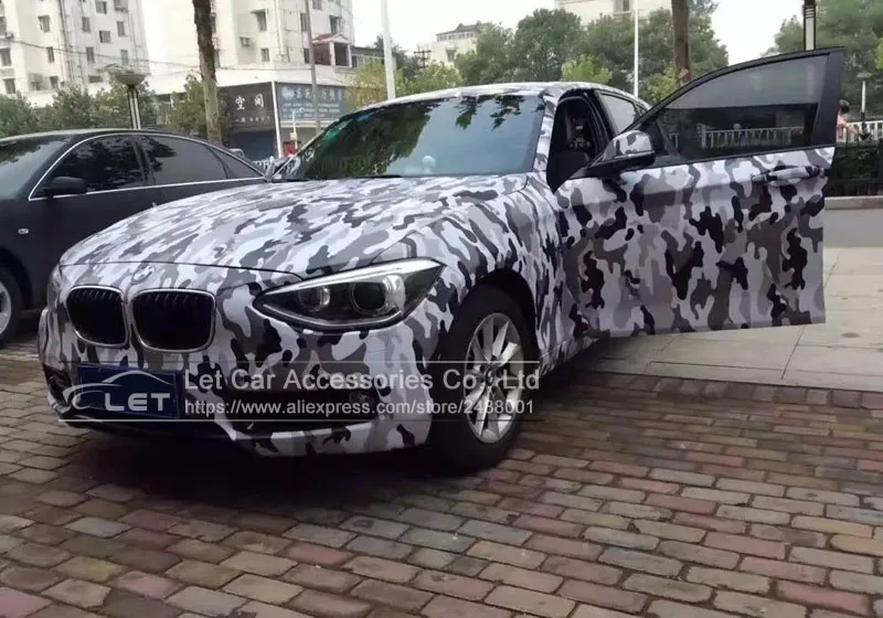 Виниловая пленка для автомобиля Arctic Camo черная белая серая камуфляжная наклейка