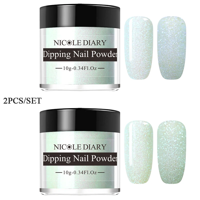 set 5 NICOLE дневник мигающий погружение ногтей порошок Набор красочный сладкий Dip блеск хромированный дизайн ногтей украшения погружение База Топ активатор - Цвет: set 5
