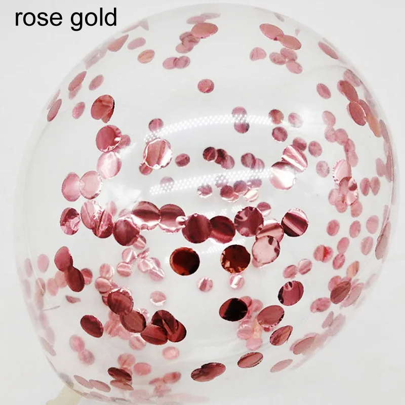 rose gold 10 шт. Свадебные украшения вечерние воздушные шары на день рождения из алюминиевой фольги с блестками для детского душа Свадебные Воздушные шары 12 дюймов - Цвет: rose gold