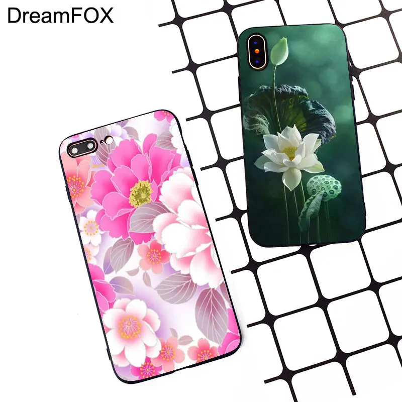 M166 красивый цветочный Черный силиконовый чехол для Apple iPhone 11 Pro XR XS Max X 8 7 6 6S Plus 5 5S 5G