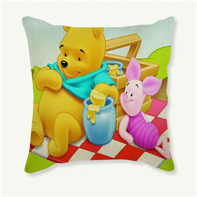 as picture Тигр, медведь, свинья, пчела, животных мультфильм картинка декоративная наволочка чехол для сиденья Диван стул домашний Декор автомобиля пледы наволочка 45x45 см - Цвет: as picture