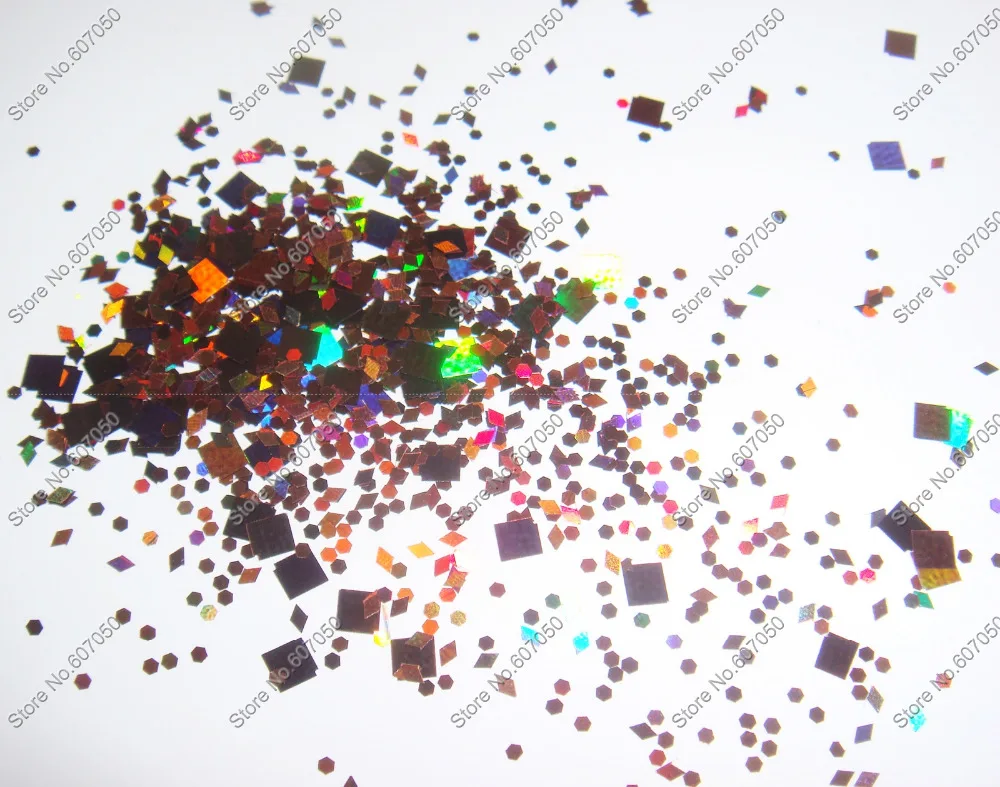 50 грамм x смешанный лазерный кофе (Блестящий Бриллиант + шестигранник квадрат)