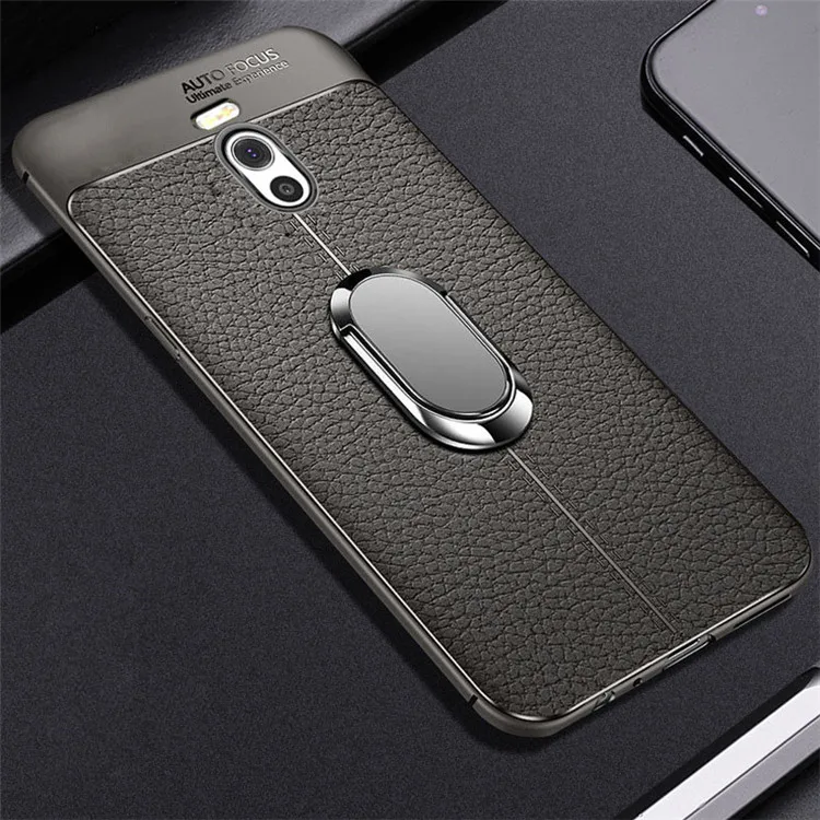 Gray Case Палец кольцо чехол чехлы на мейзу м6 м5 нот Meizu M6 M5 Note Силиконовая чехол мейзу 15th лайт 16 м6s м5s про 7 плюс держатель Магнитный личи чехол Meizu 15 M5S M6 Note 16 Pro 7 Plus - Цвет: Gray Case