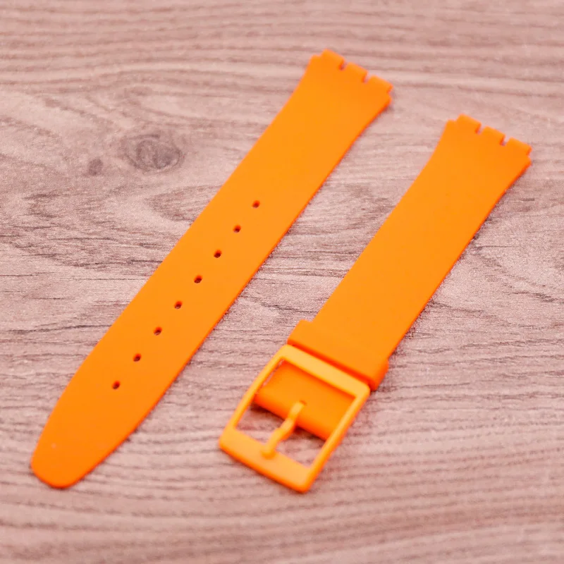 Аксессуары для часов, применимые для SWATCH, ультратонкий сменный силиконовый ремешок серии 16 мм SFK360 361