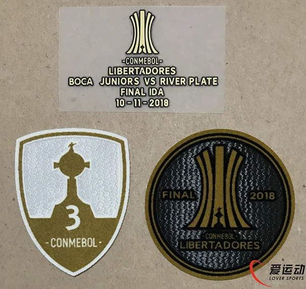 Ривер Плейт FINAL COPA LIBERTADORES набор патчей CONMEBOL LIBERADORES финальный матч детали+ трофей 3 патч