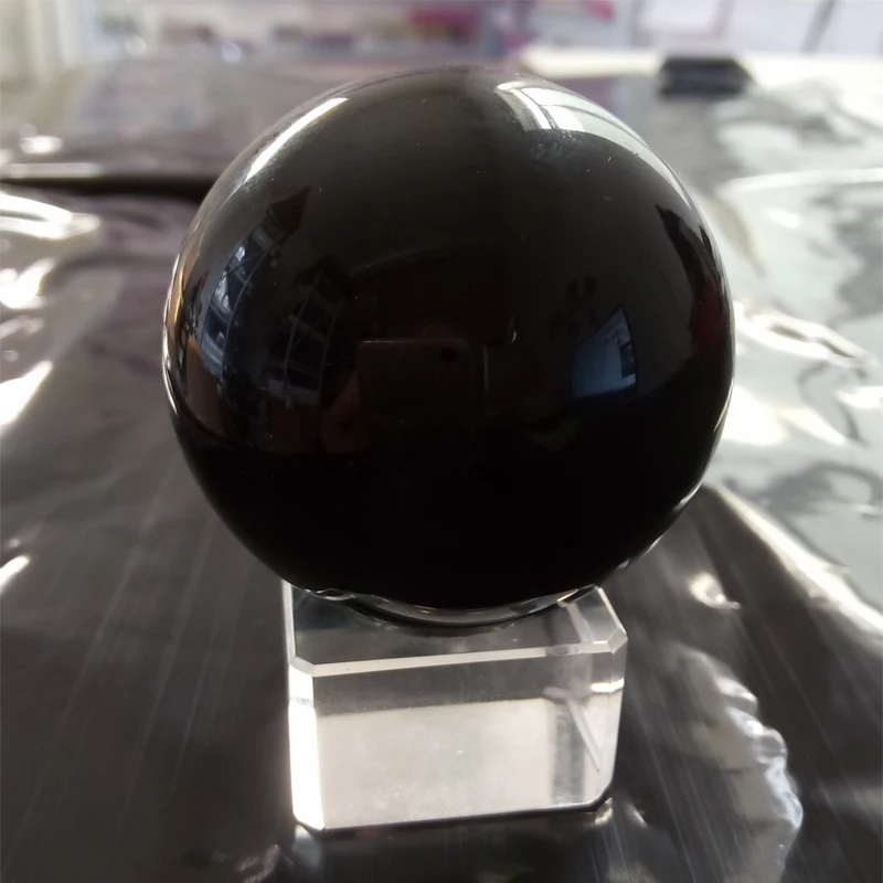 Азиатский Редкий Натуральный Черный обсидиан Сфера Большой Хрустальный шар
