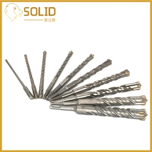 10 шт., сверло-молоток, спиральное сверло SDS Plus с круглым хвостовиком для сверления бетонных стен 210 мм 6-25 мм