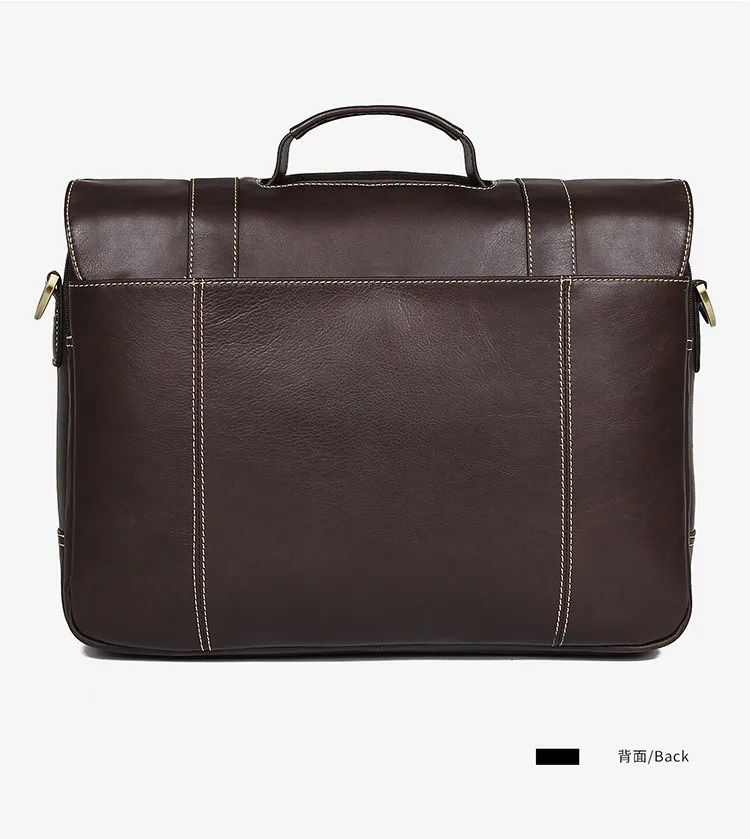 Men's Briefcase Real Leather Business Travel Vintage 15" Laptop Ipad Bags Brand Designer Large Shoulder Hand Bag Tote |