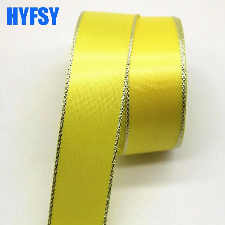 Новинка 10 мм/22 мм/38 мм лента Серебряная лента Двусторонняя DIY материалы ручной работы подарочная упаковка бант для волос серебряный край - Цвет: 640