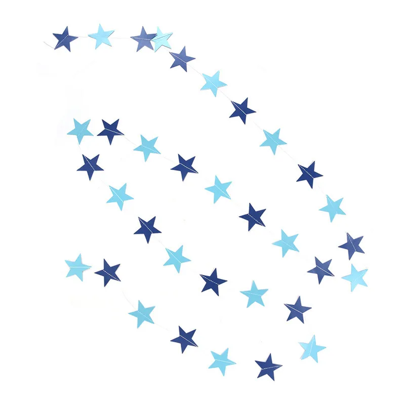 Бумажные гирлянды в форме пятиконечной звезды 4 м для свадебной вечеринки