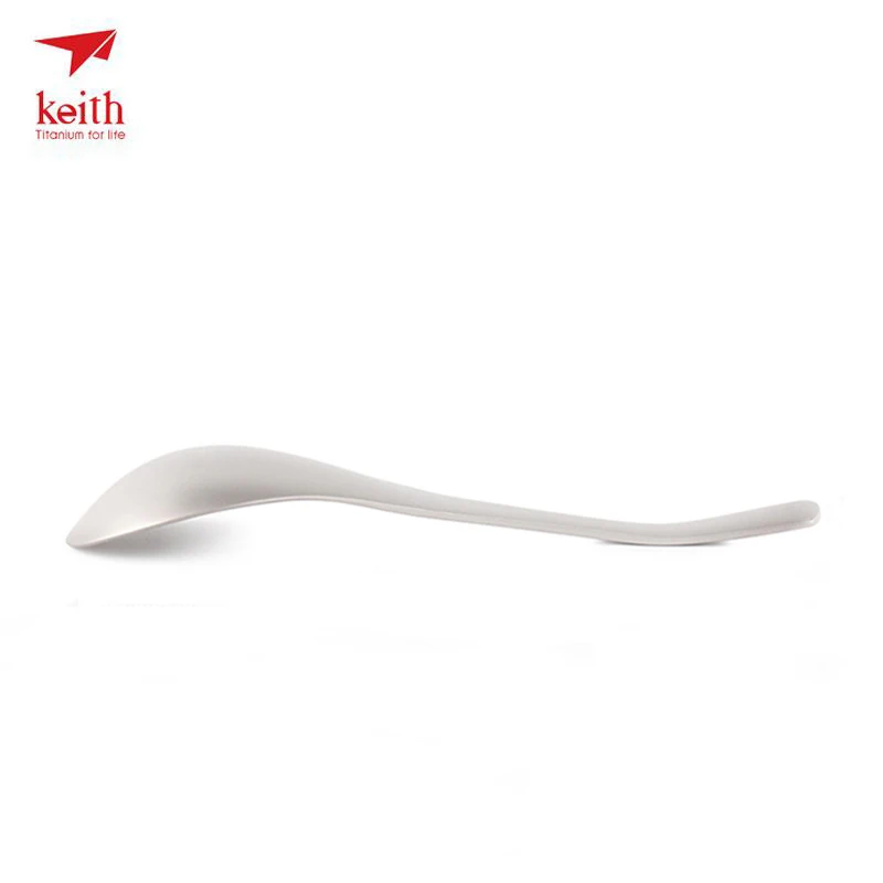 Титановая Ложка Keith 1 шт. походная ложка уличная посуда с длинной ручкой 170 мм