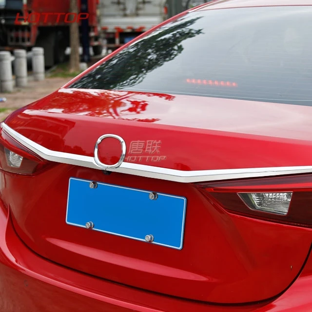 Для Mazda 3 Axela Sedan 4dr хромированная Задняя Крышка багажника, накладка на дверь багажника, декоративная формовочная полоска для стайлинга автомобилей
