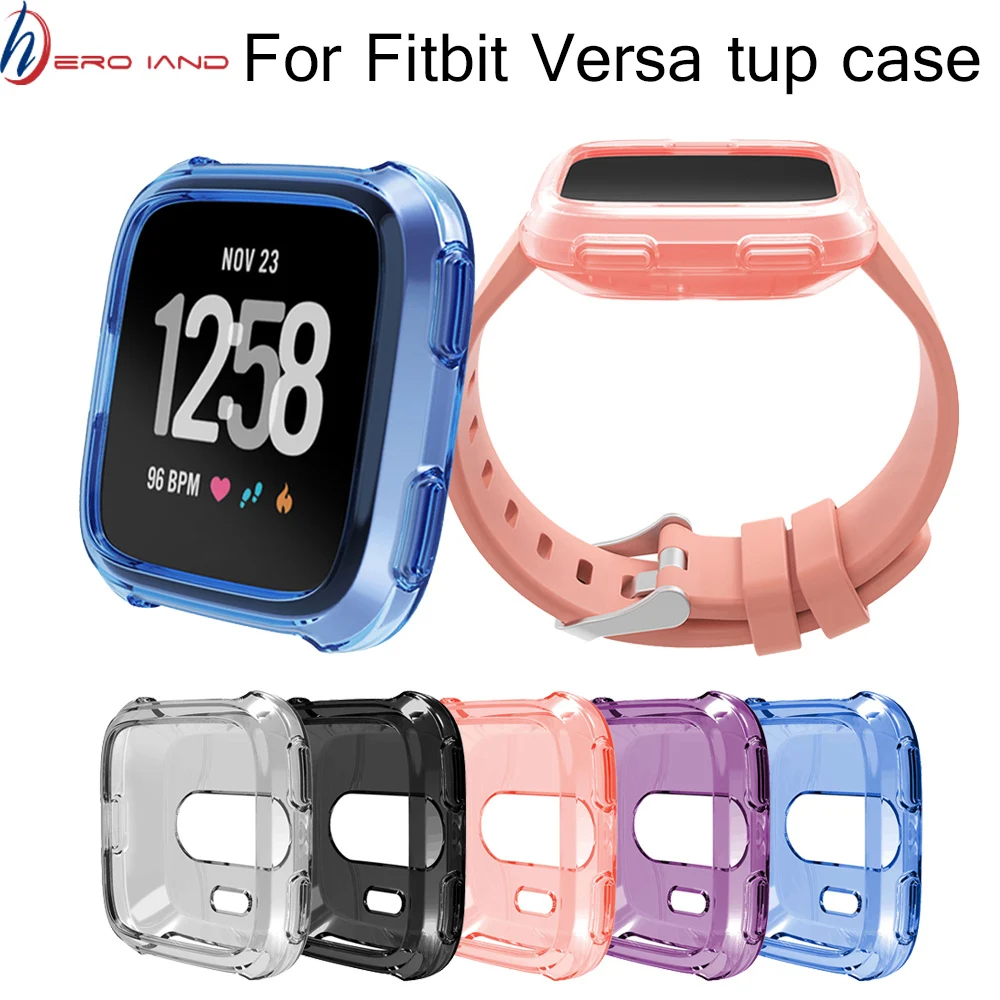 Защитный чехол на 360 градусов для Fitbit Versa ремешок с покрытием подходит Bit часы