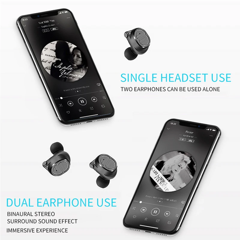 XGODY TWS Bluetooth 5 0 наушники 3D спортивные водостойкие стерео с микрофоном гарнитура