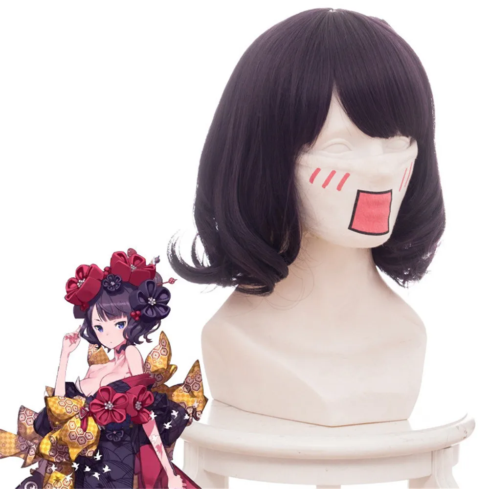 Новый Хэллоуин Fate/большой заказ FGO Katsushika Hokusai фиолетовый парик для косплея волос с