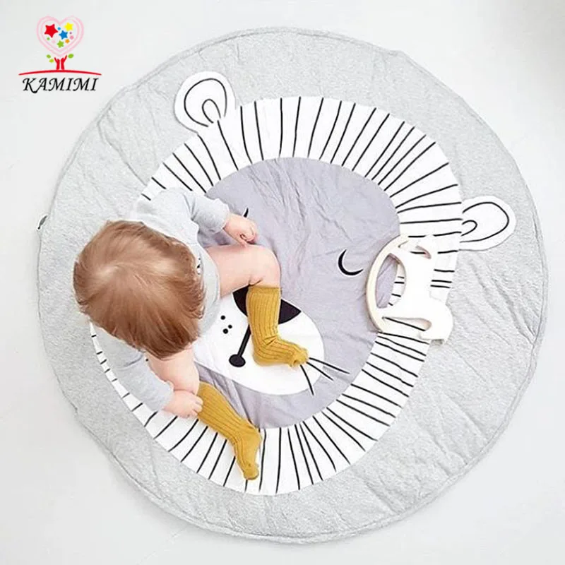 95 см детский коврик из органического хлопка портативный для смены игровой