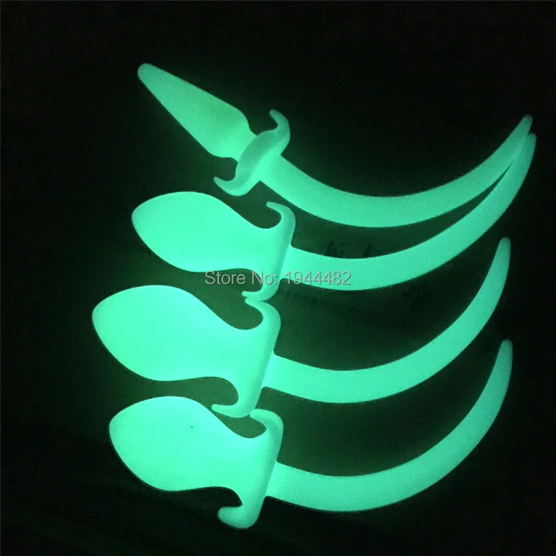 Светящиеся Силиконовые хвосты собаки 6 см ручной работы анальная пробка для