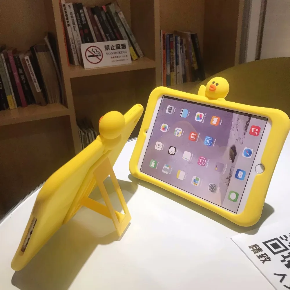 Милый чехол с рисунками из мультфильмов для Apple iPad 5/Air 1 A1474 A1475 A1476 9,7 ''планшет мягкий силиконовый+ PC чехол с подставкой+ ручка