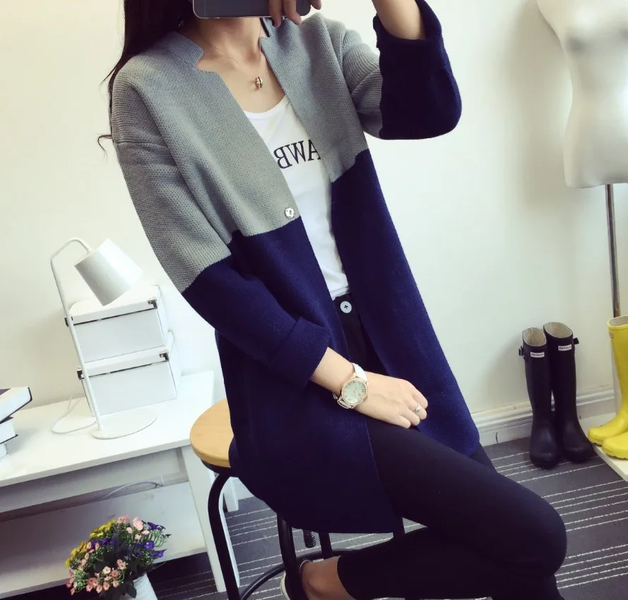 HAO HE SHEN 10152016 Korean autumn new color dress sweater 35 |