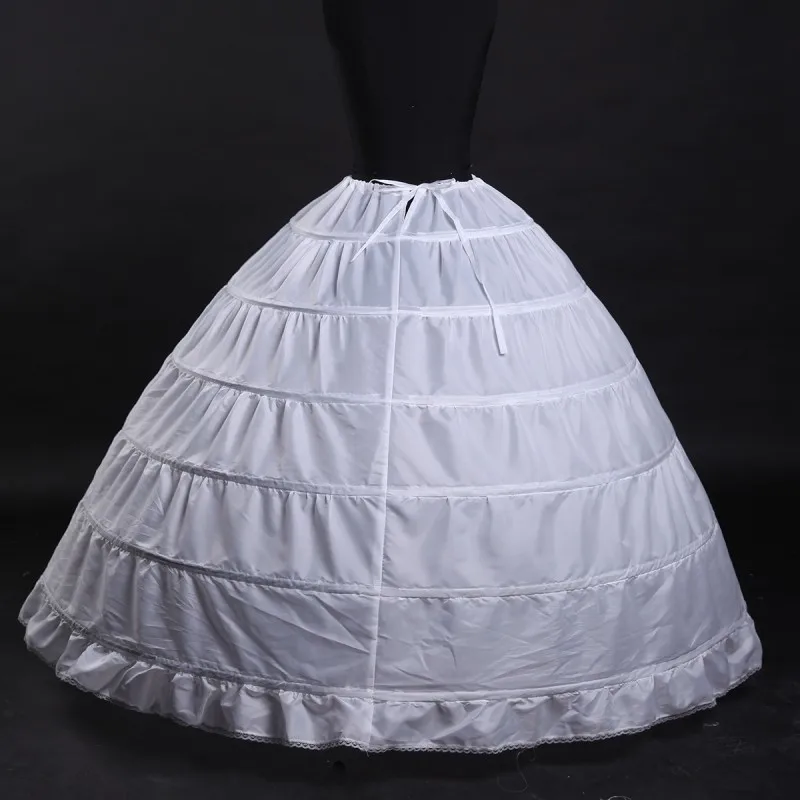 Белый подъюбник 6 Hoops кринолиновое свадебное платье Enaguas Para El Vestido De Boda свадебные