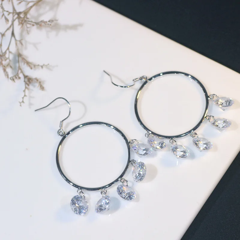 Новинка 2020 женские серьги с круглым вырезом из циркония кристаллы от Swarovski