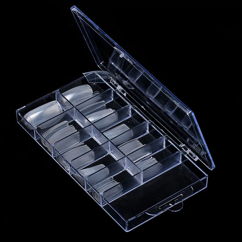 100 шт. накладные ногти для дизайна ногтей прозрачные/натуральные в форме гроба