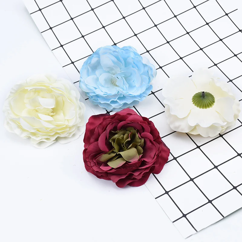 Пион из шелка 9 см рождественские украшения для дома свадьбы рукоделия