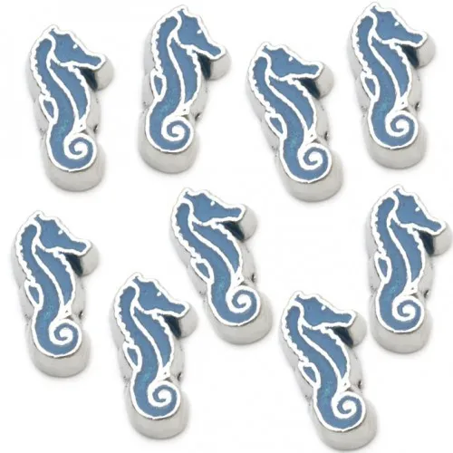 20 шт./лот новый дизайн морской лошади плавающие живые шармы на память для